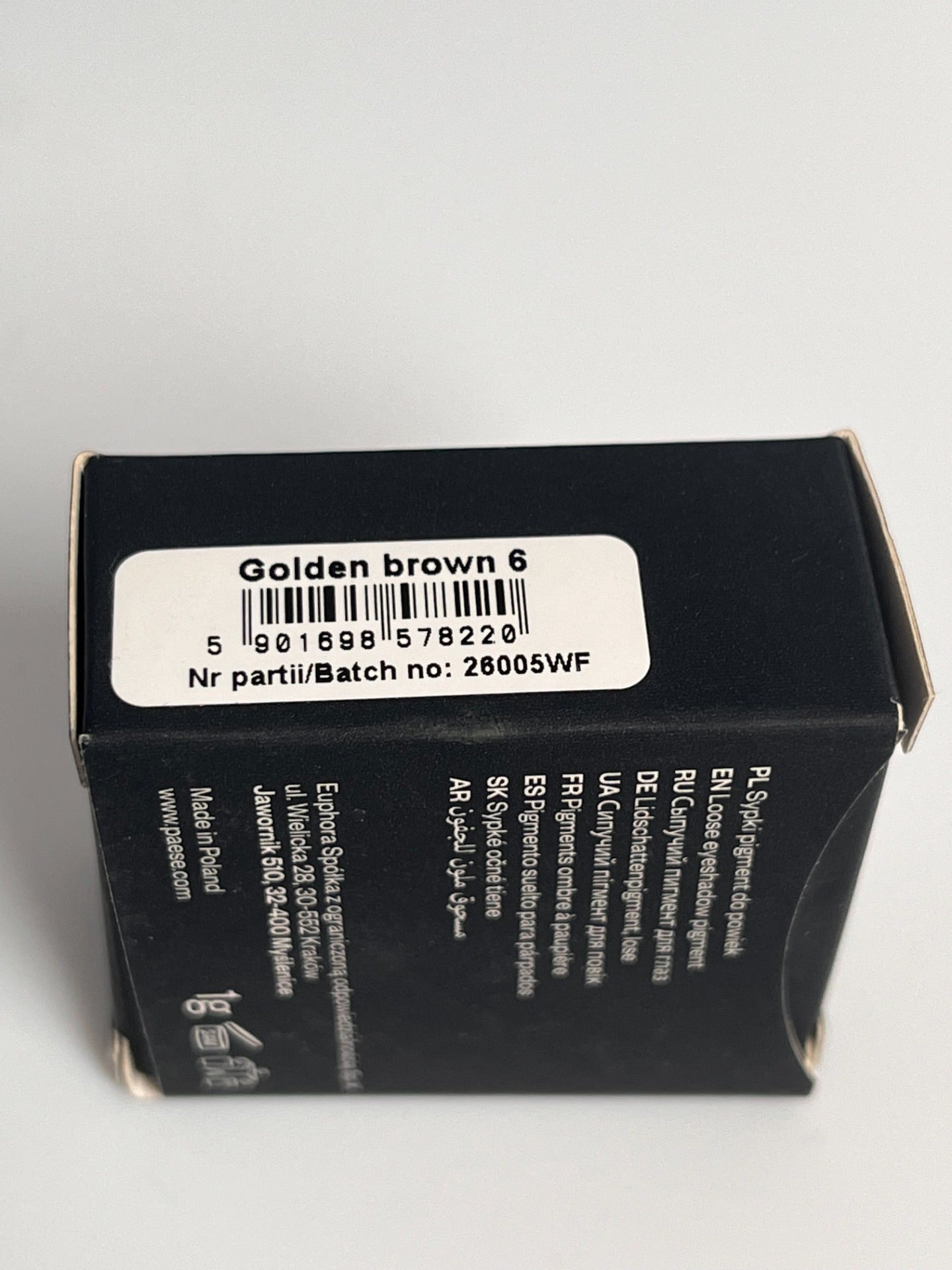 Øyenskygge PAESE pure pigments loose mineral Golden brown 6