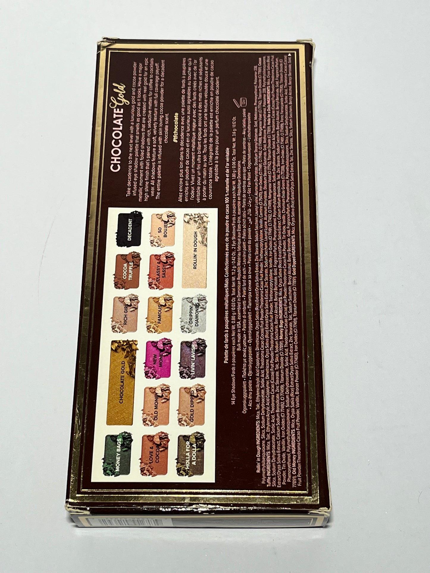Too Faced Chocolate Gold metallic/matte eyeshadow palette