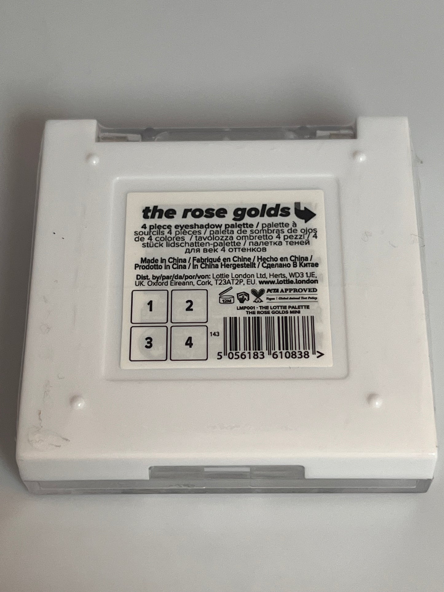 Lottie LONDON- 4 piece eyeshadow palette
