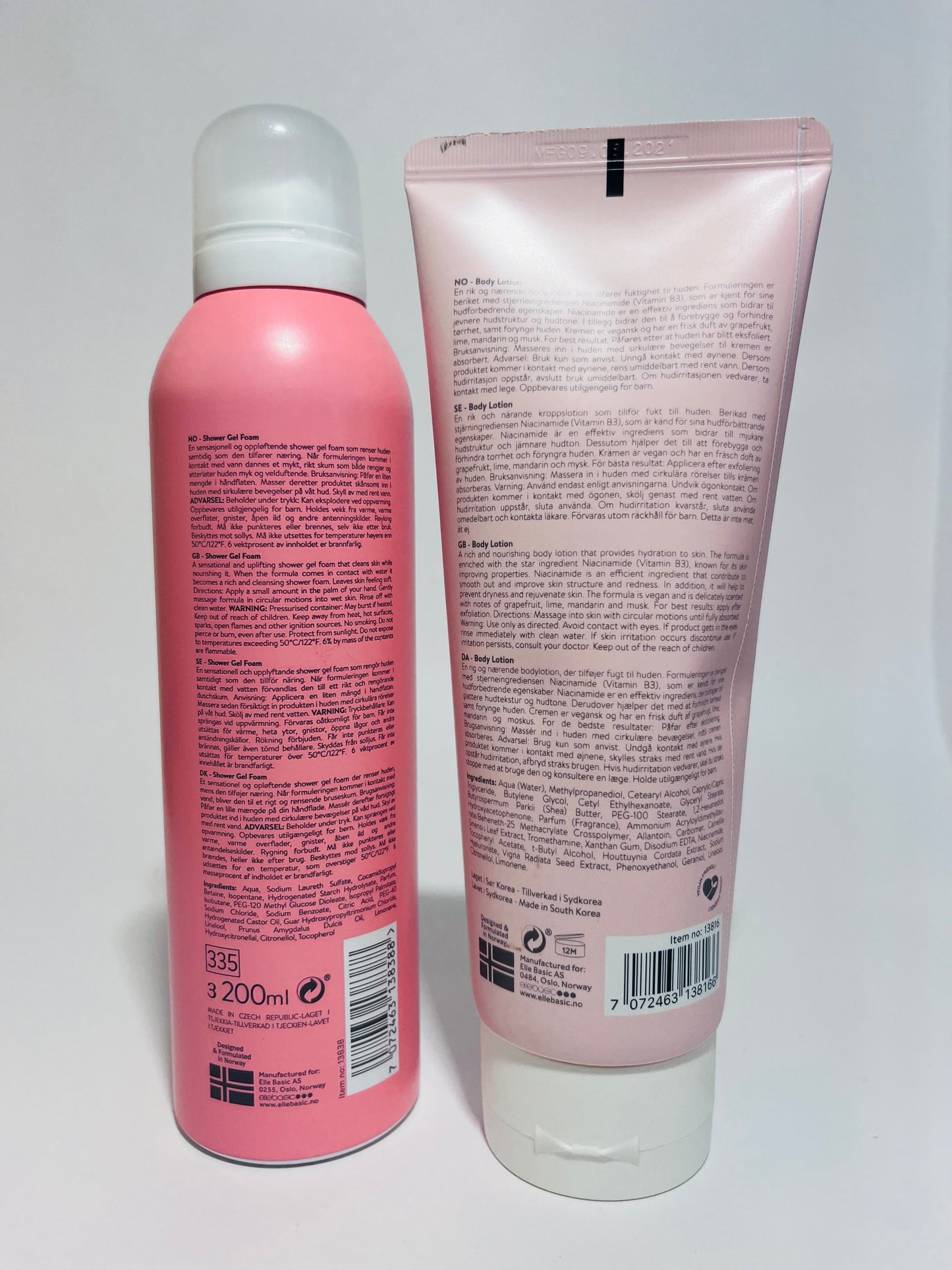 Camilla Pihl Cosmetics Shower Foam & Camilla Pihl Cosmetics Body Lotion 200 ml