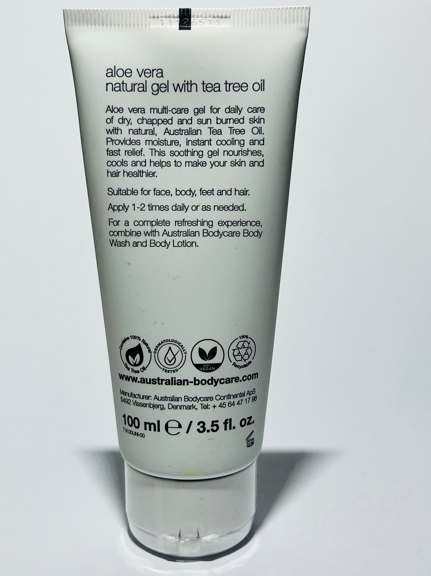 Australian Bodycare Aloe Vera Natural Gel with Tea Tree Oil Mint 100 ML