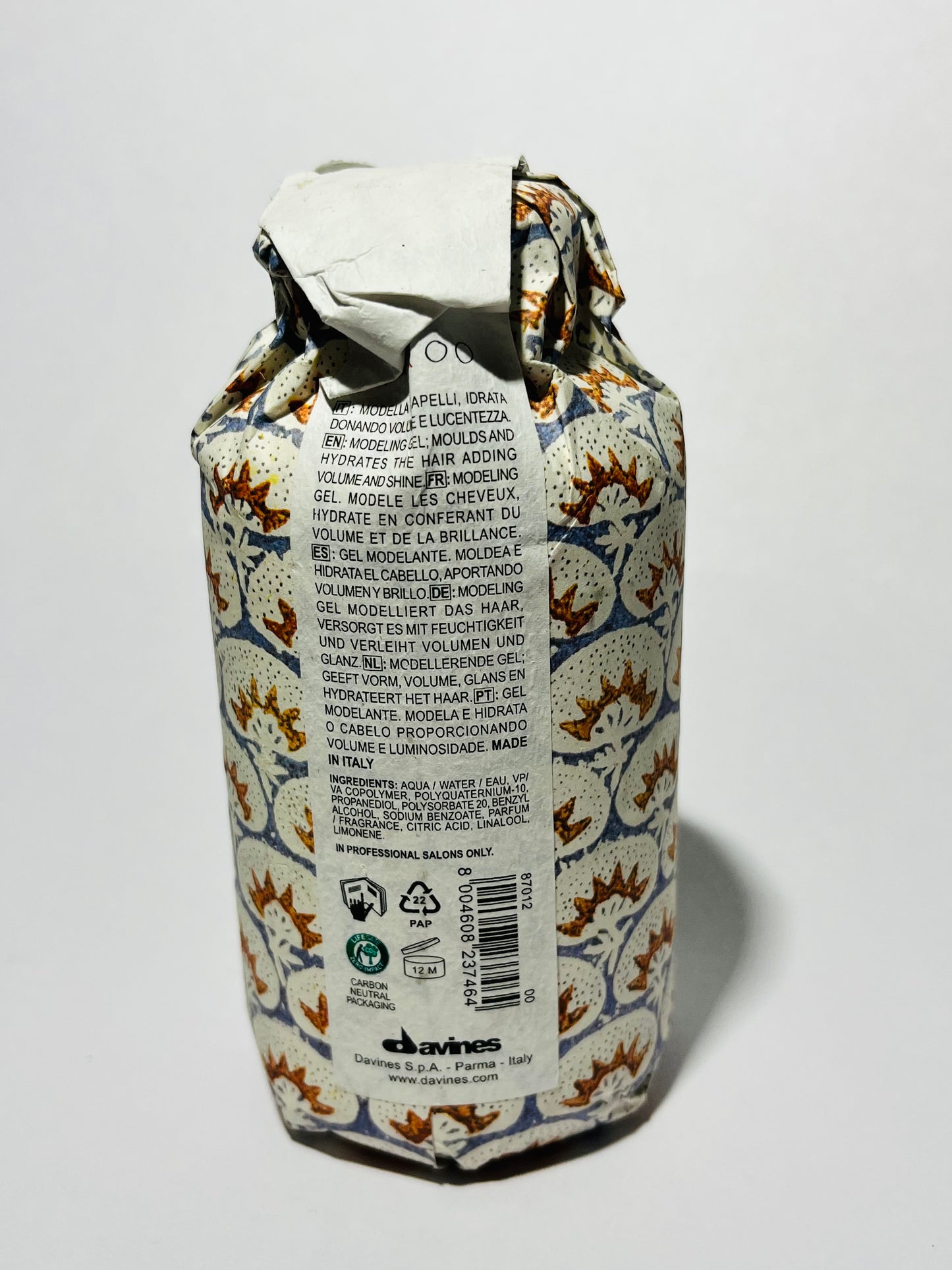 Davines More Inside Medium Hold Moulding Clay for Wet Hair Effect