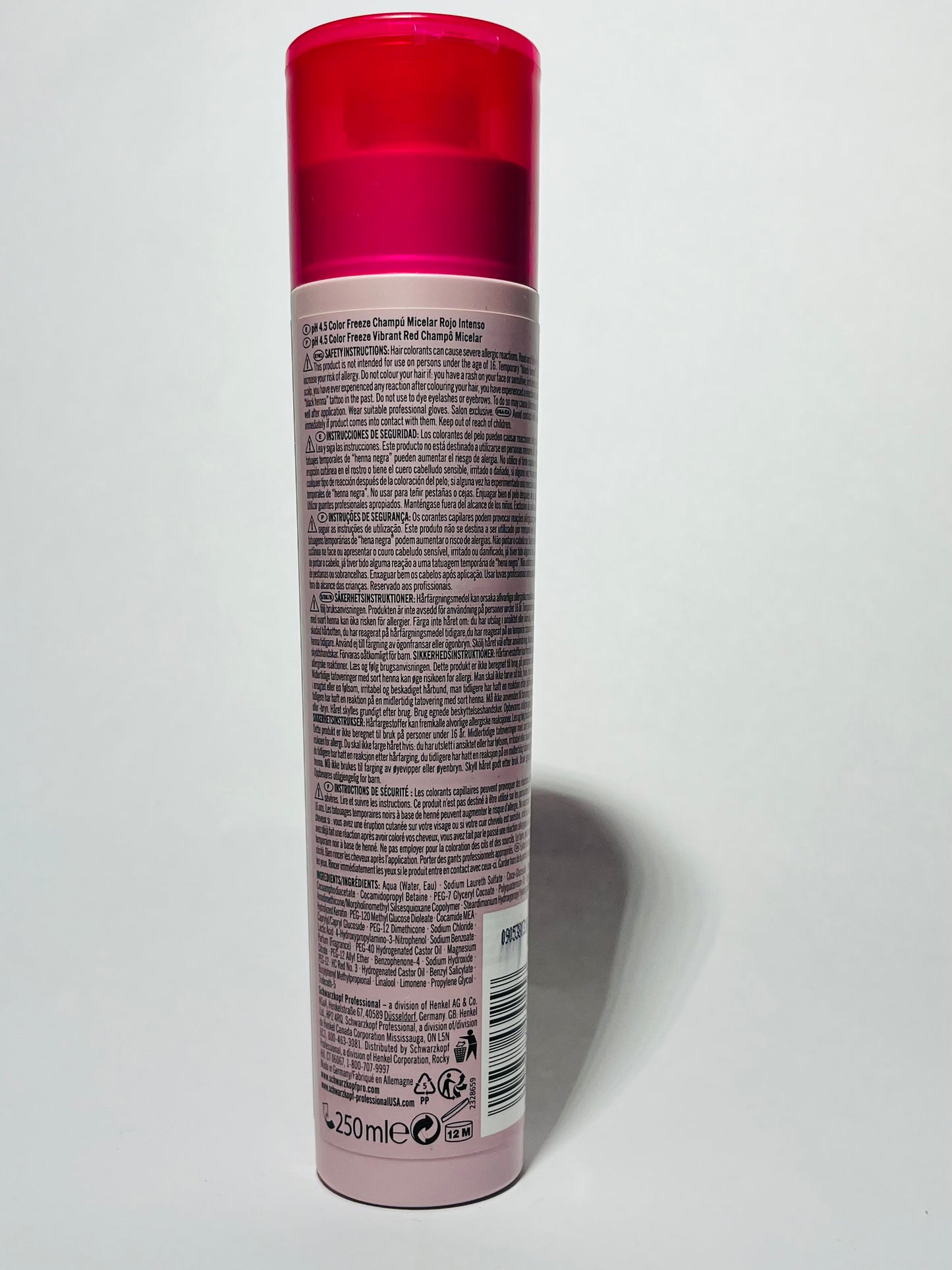 Schwarzkopf Professional BC Bonacure pH4.5 Color Freeze Vibrant Red Micellar Shampoo 250 ml