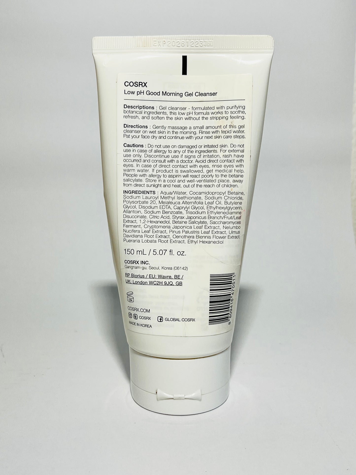 COSRX  Low pH Good Morning Face Cleansing Gel 150 ml