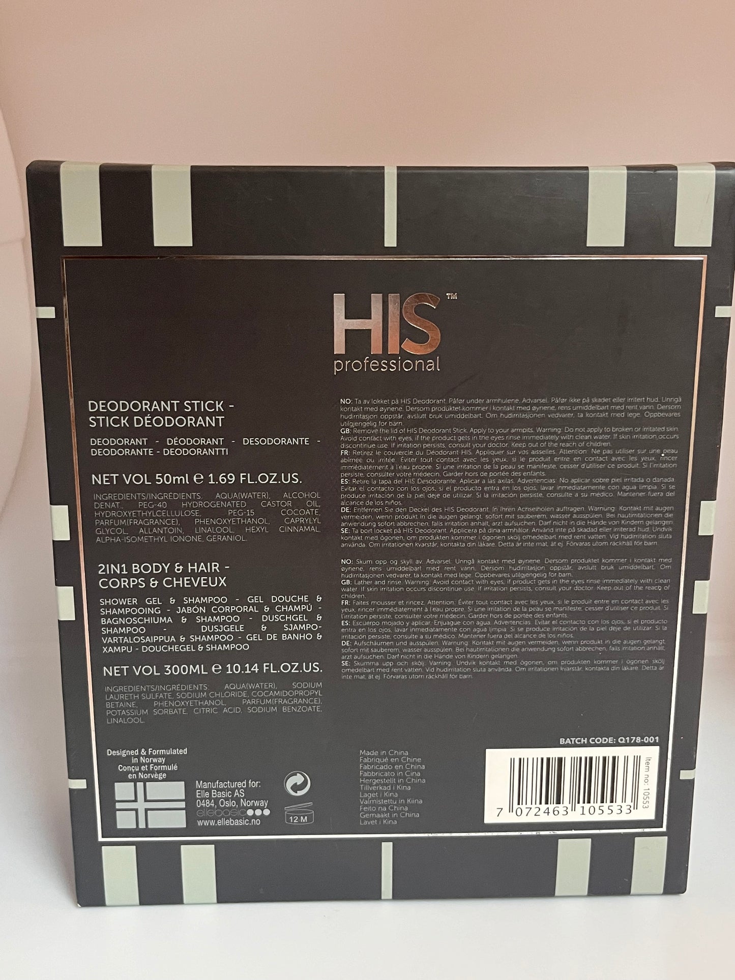 HIS PROFFESIONAL-2in1 Body&Hair+deodorant stick