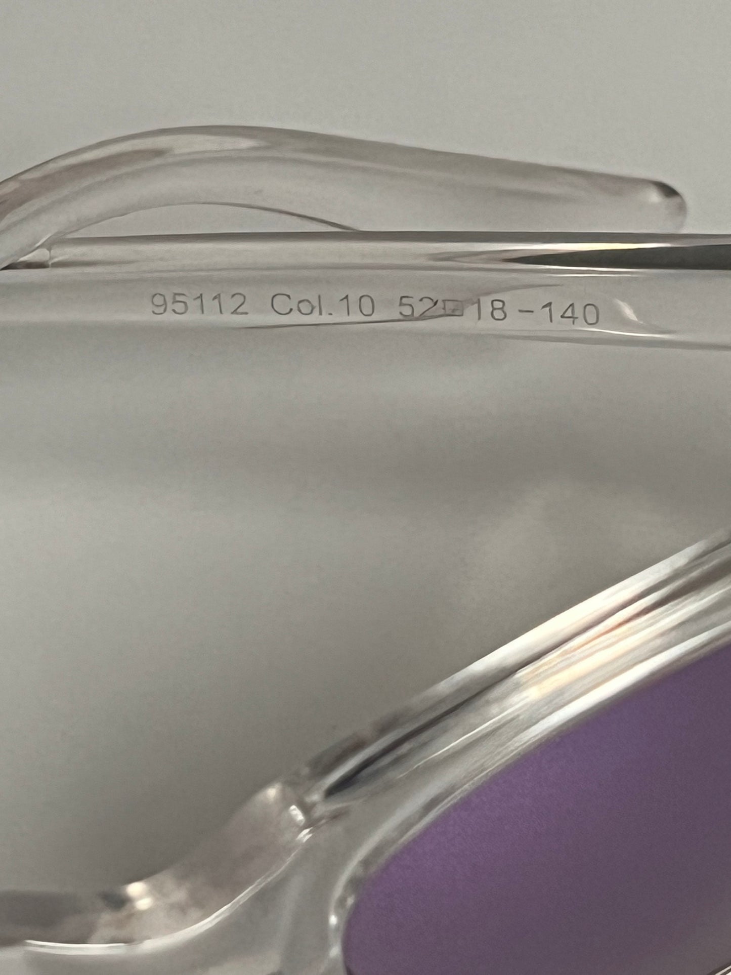 Solbriller Cat Eye Gjennomsiktig ramme med lilla glass