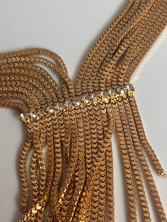 Smykke Choker med lange gulllenker