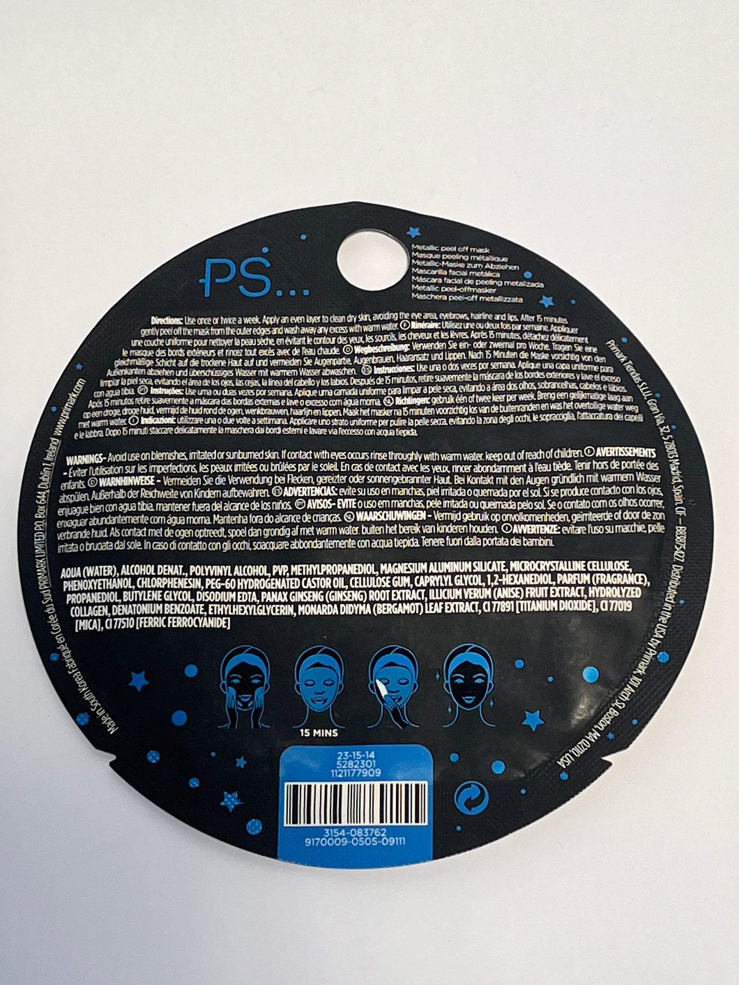 PS Twilight Galaxy- Metallic peel of mask-For alle hydtyper