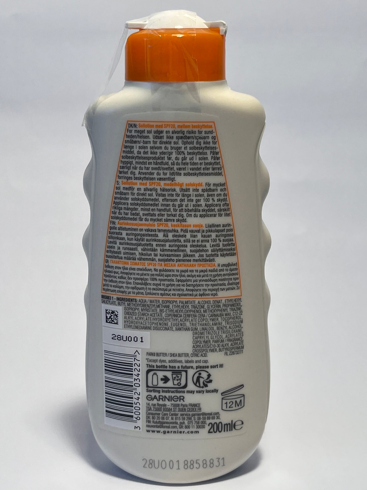 GARNIER AMBRE SOLAIRE- Hydra 24h High Protect Milk SPF20
