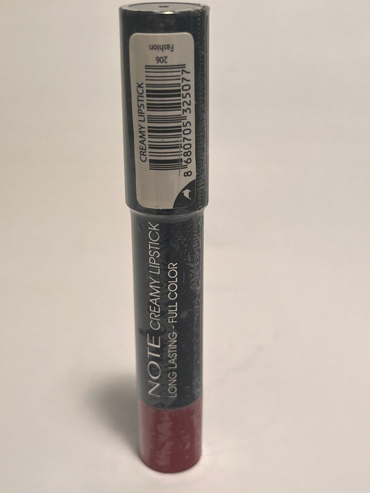 Note Creamy Lipstick- 206 Fashion