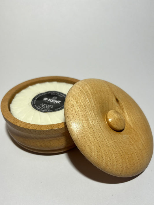 KENT shaving soap i classic wooden bowl