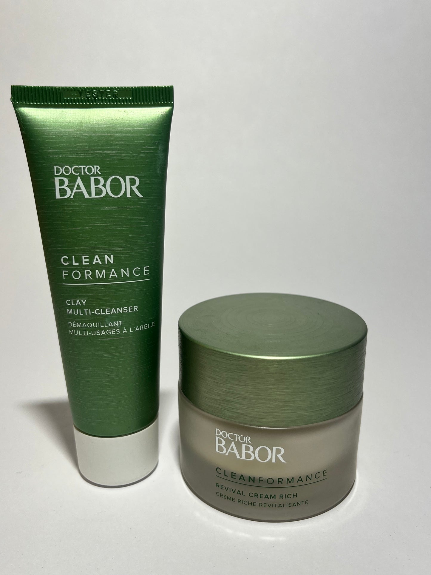Babor Cleanformance Clay Multi-Cleanser+Babor cleanformance revival cream rich
