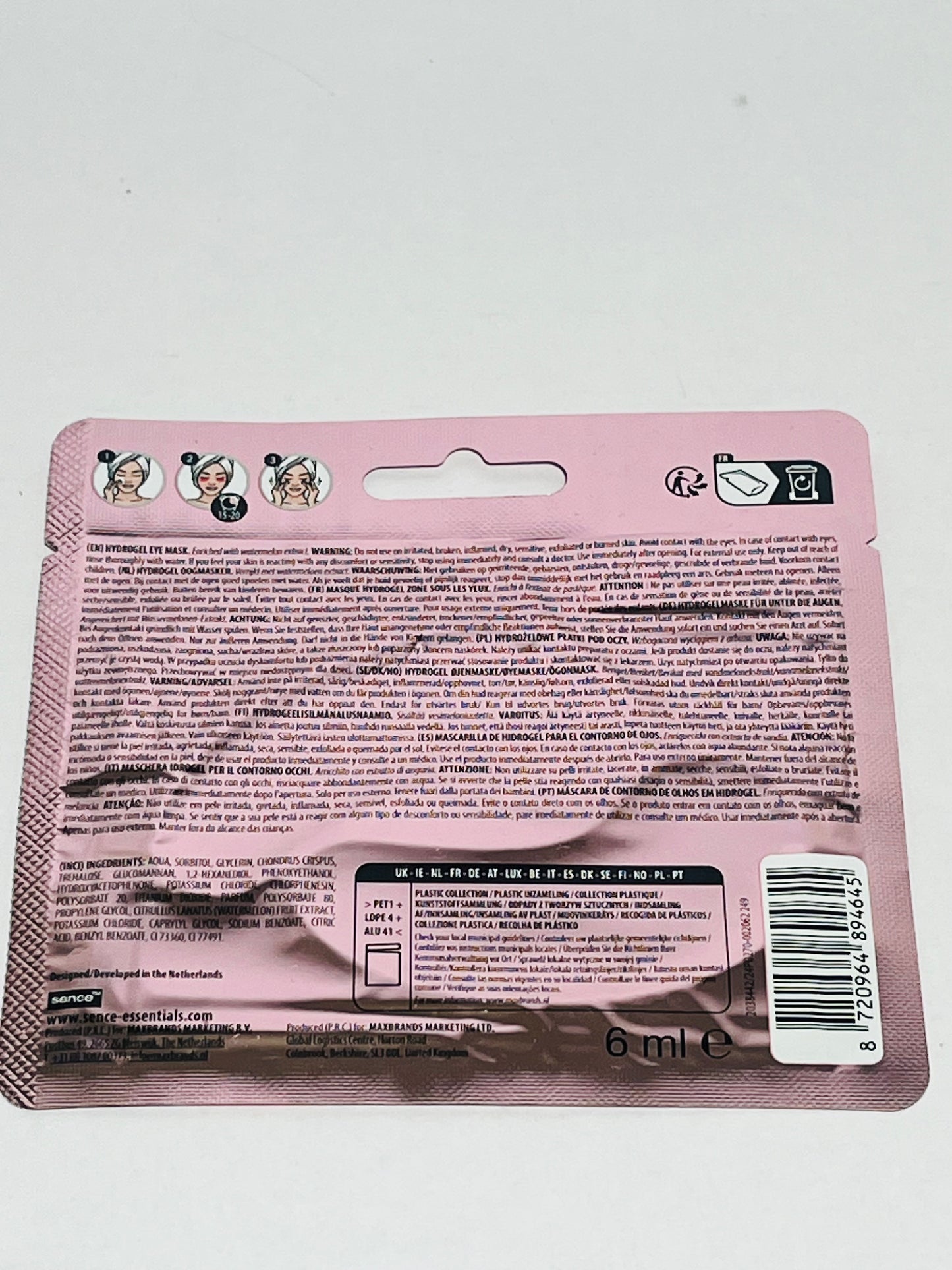 Sence Eye Mask Hydrogel Under Eye Watermelon 6 ml