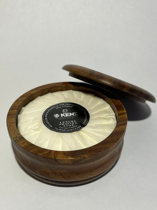 KENT shaving soap i classic wooden bowl