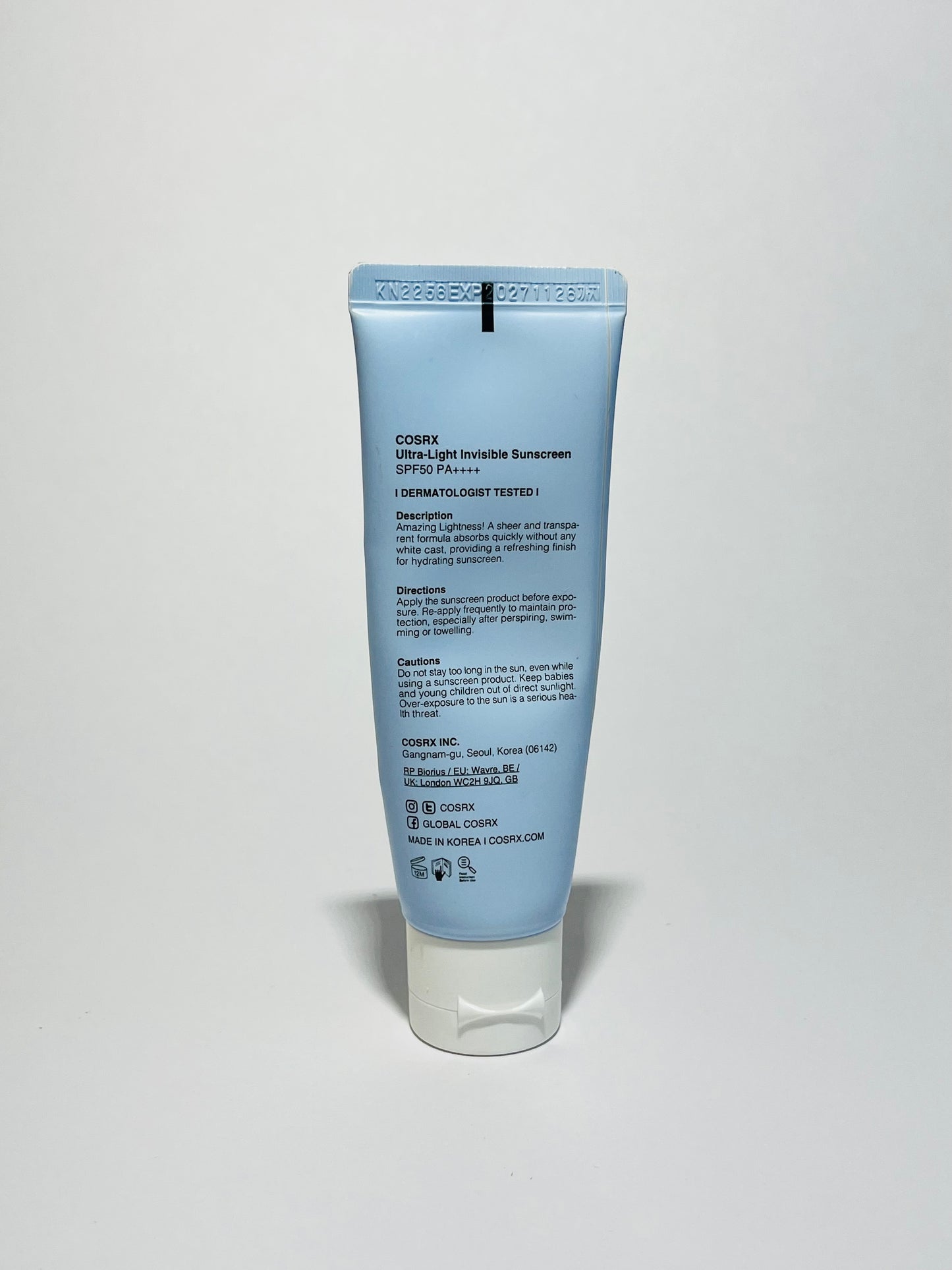 COSRX Ultra-Light Invisible Sunscreen SPF50+ PA++++ 50 ml