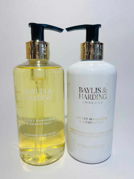Baylis & Harding Sweet Mandarin & Grapefruit Hand Wash/Body Lotion 2 x 300 ml.