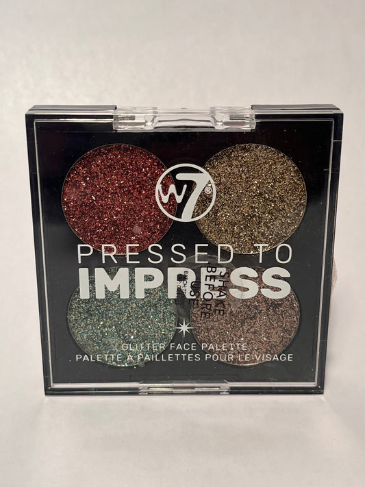 W7 PRESSED TO IMPRESS- Glitter face palette IN VOGUE